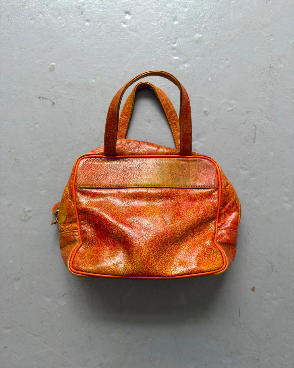 Orange mini rustic bag