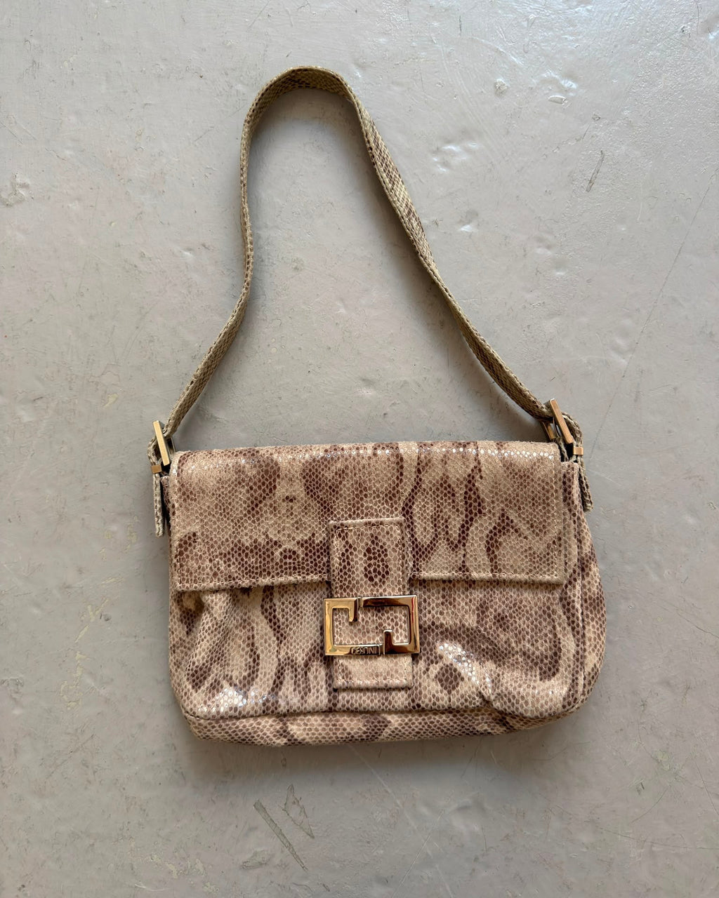 Snakeskin grey bag